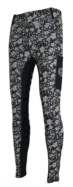 Reitleggings "Rose Weiß" mit High Grip